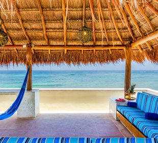 Beachfront house rental in tulum mexico - rooftop